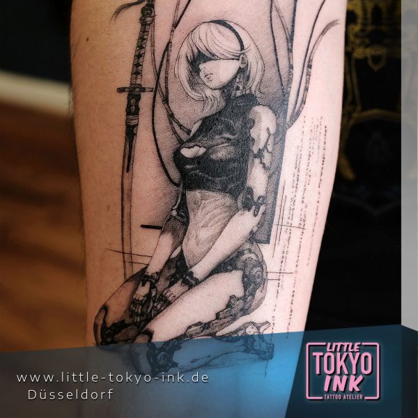 ALIENOSAURUS Tattoo-Artist,Manga girl